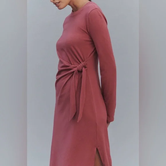 Anthropologie Daily Practice tie breaker long sleeve midi dress - Picture 4 of 5